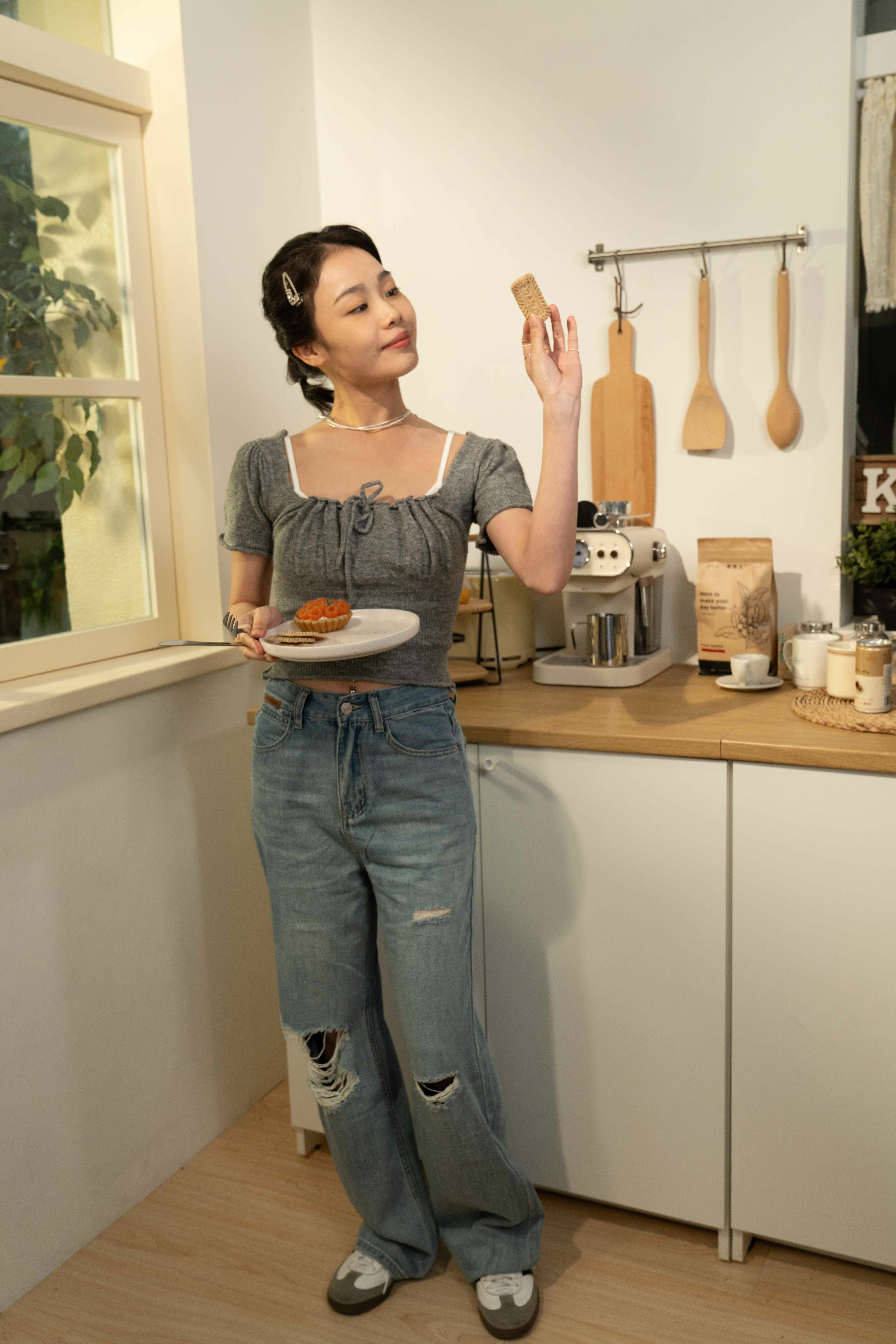 綁帶小甜心針織上衣