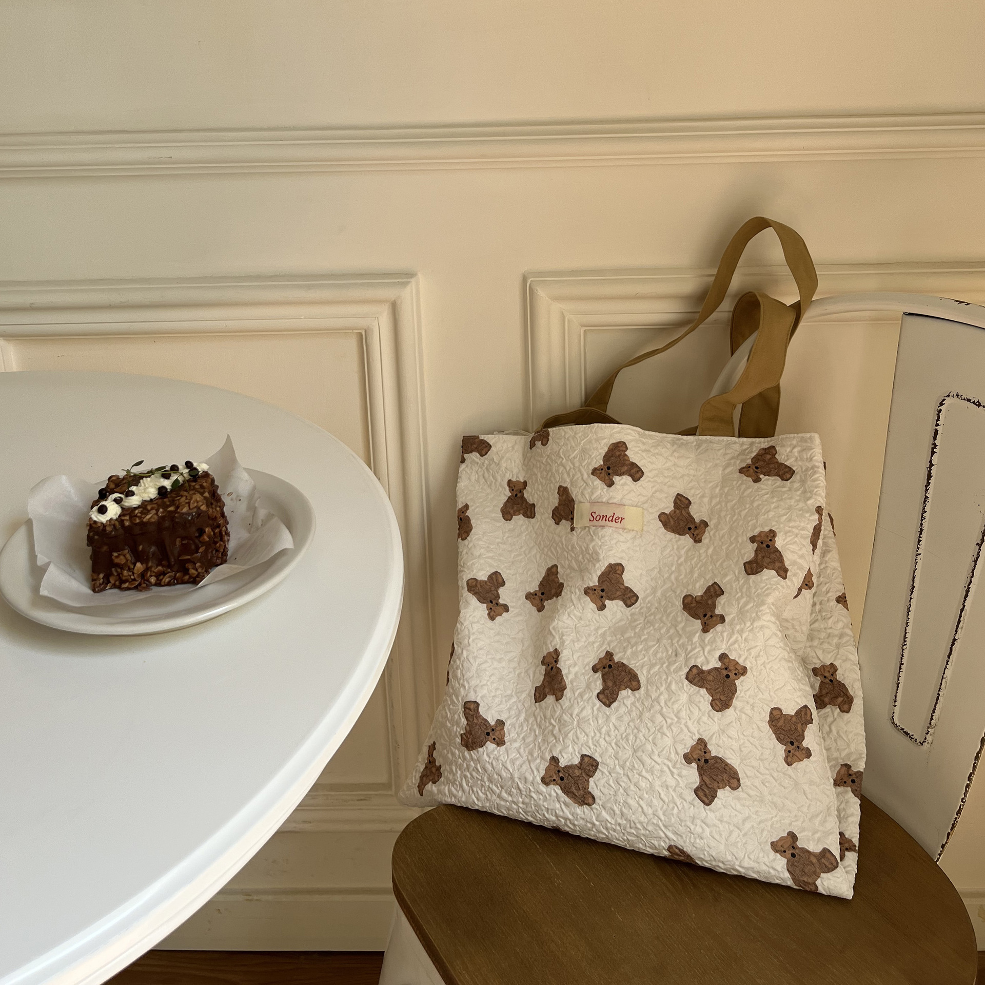 《4425》韓國ins可愛小熊單肩包