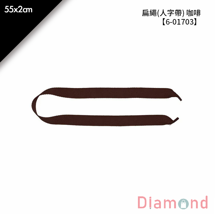 扁繩(人字帶) 咖啡 10入/包 55*2cm【6-01703】