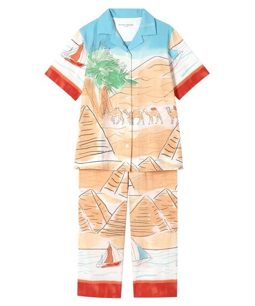 預購 - TCS藍天沙漠圖案Top+Pants SET