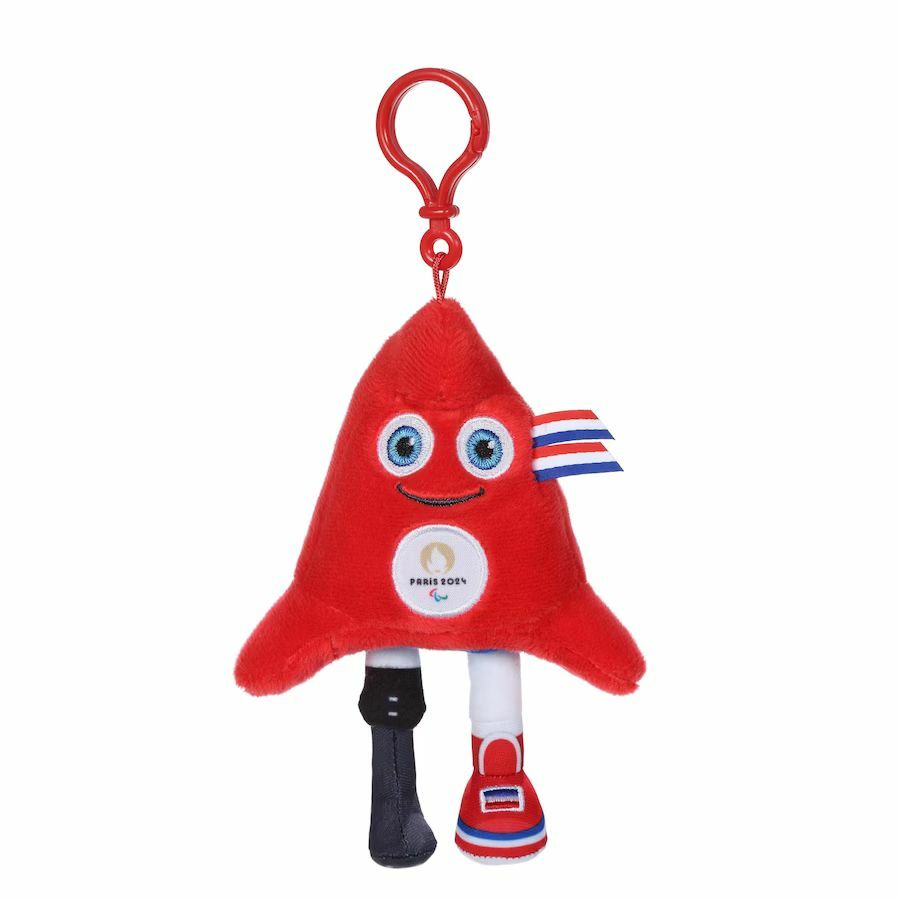 1EU0704-027 OLYMPICS Paris 2024 Paralympics Bag Clip Mascot 10cm Red #13360889 (D-EU-E)