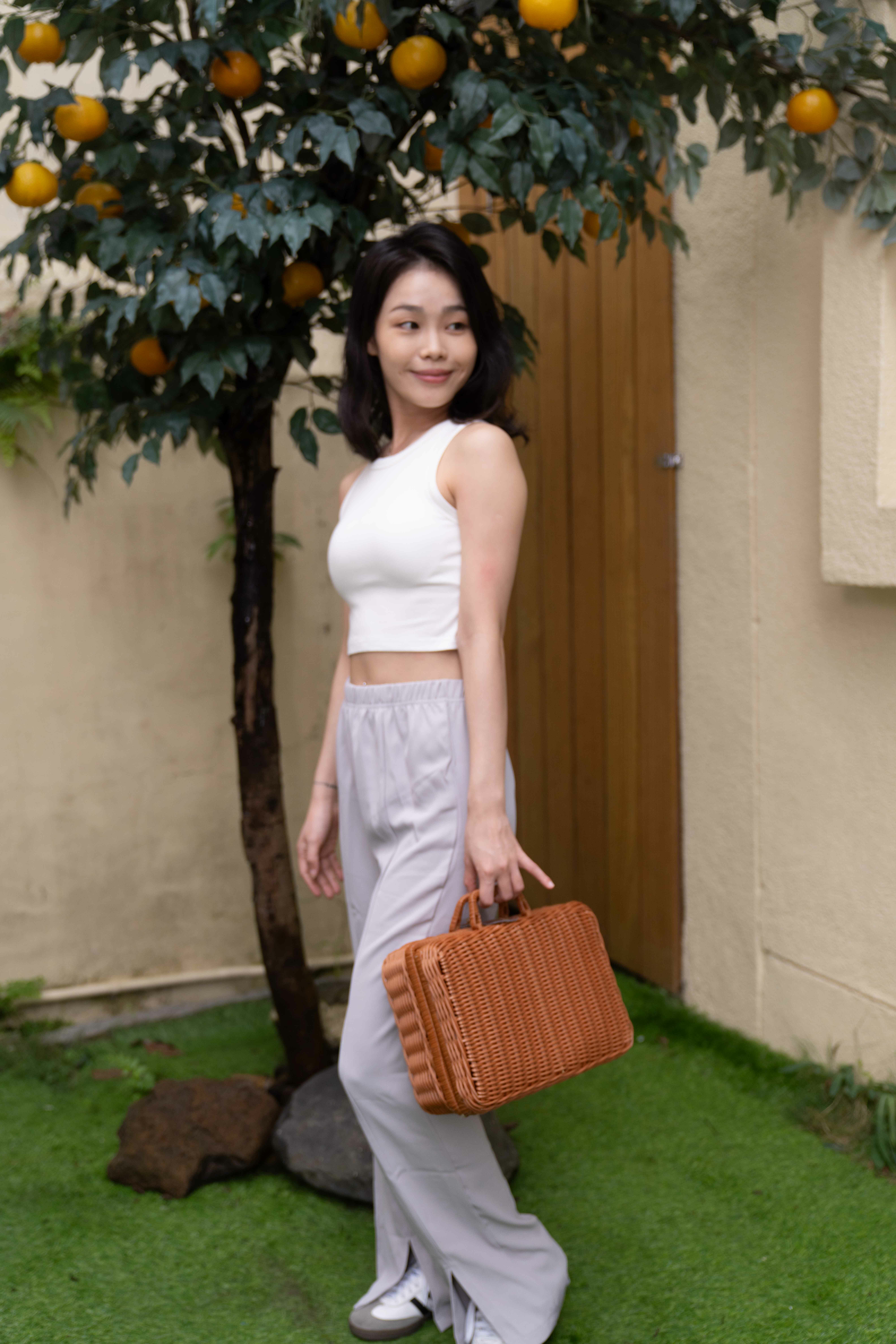 極顯瘦涼感面膜喇叭褲