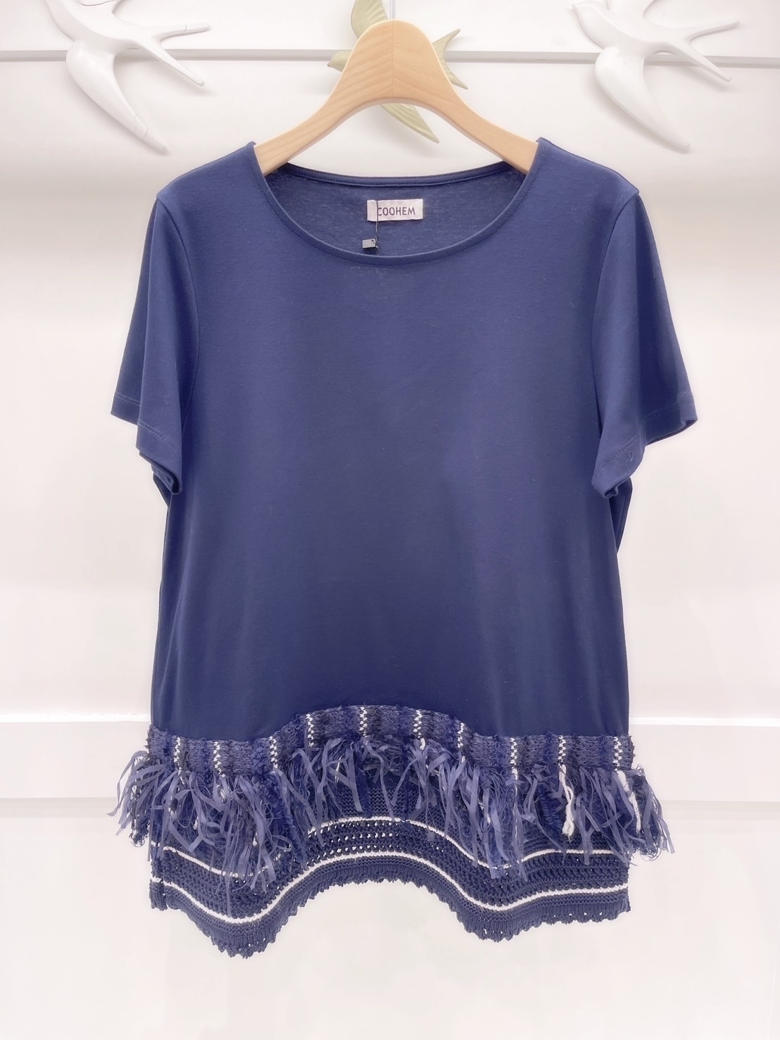 下擺流蘇軟呢衣