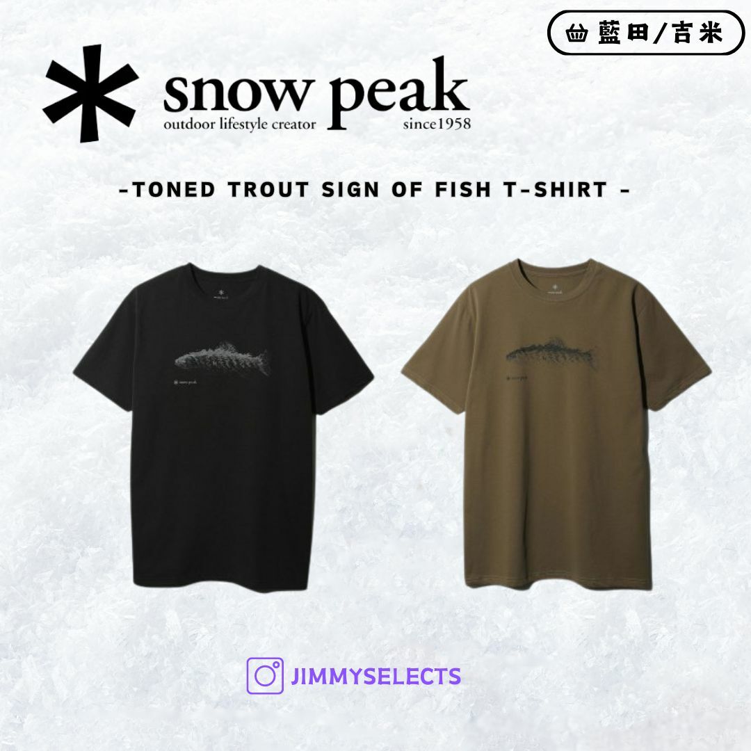 【代購】Snow Peak 雪峰 戶外 Toned Trout Sign Of Fish 短袖 TT2410-TS02