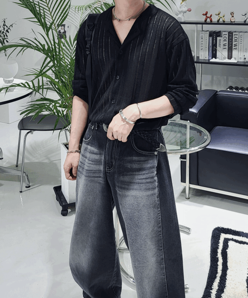 夏季圓領亞麻開衫