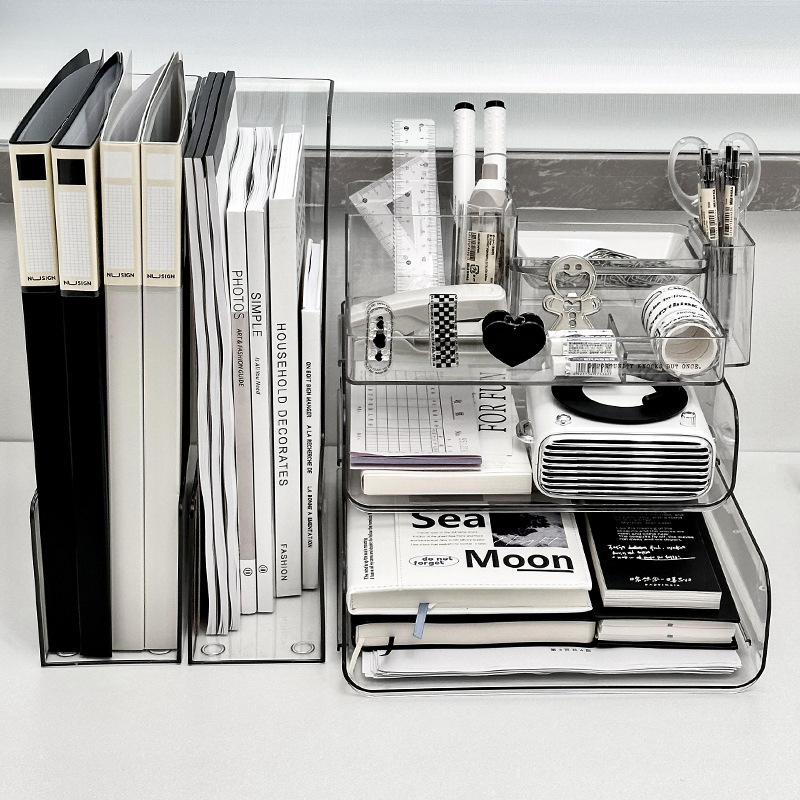 《4428》文青感多功能透明收納盒