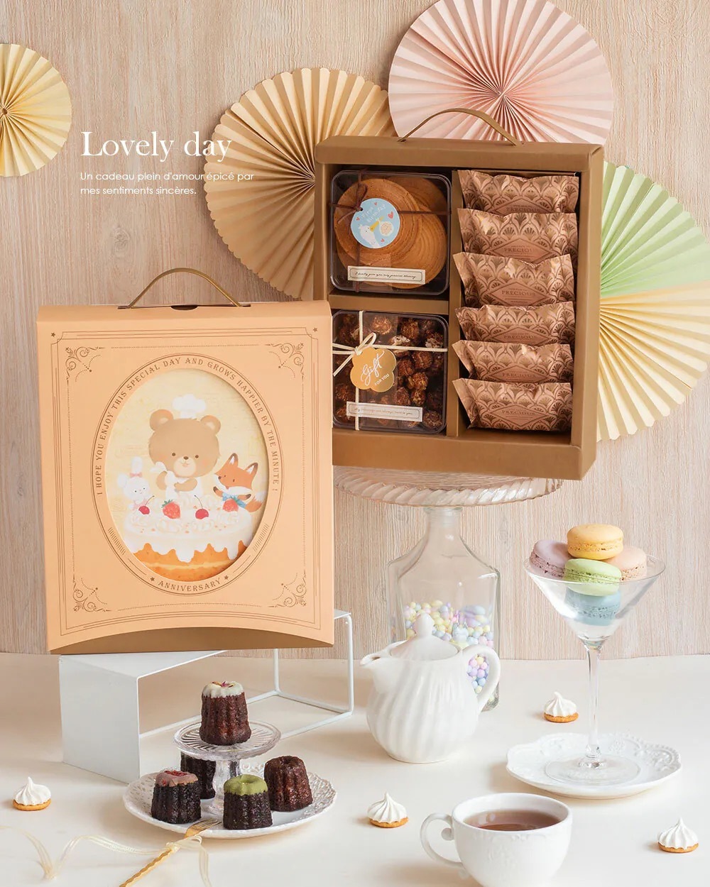 塑膠提把手提禮盒 甜甜午茶 10入/包 24.9*7.6*29cm【3A18-122001】