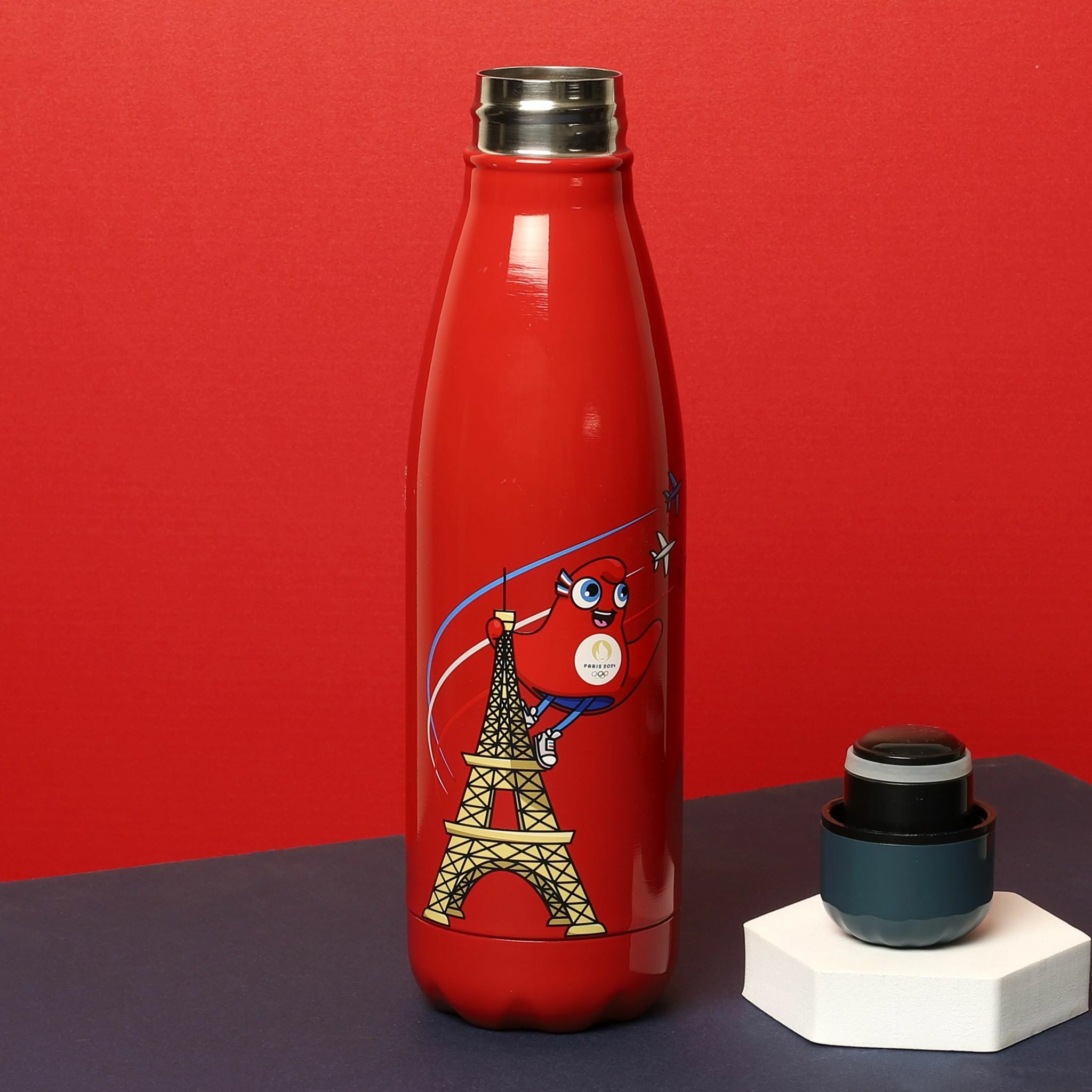 1EU0704-036 OLYMPICS Paris 2024 Bottle Art Deco Red #CJ030033 (D-EU-E)