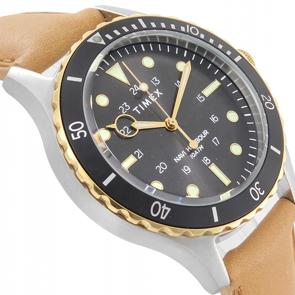 【網店限定】Timex Navi Harbour 41mm 皮帶 石英錶 TW2U55600