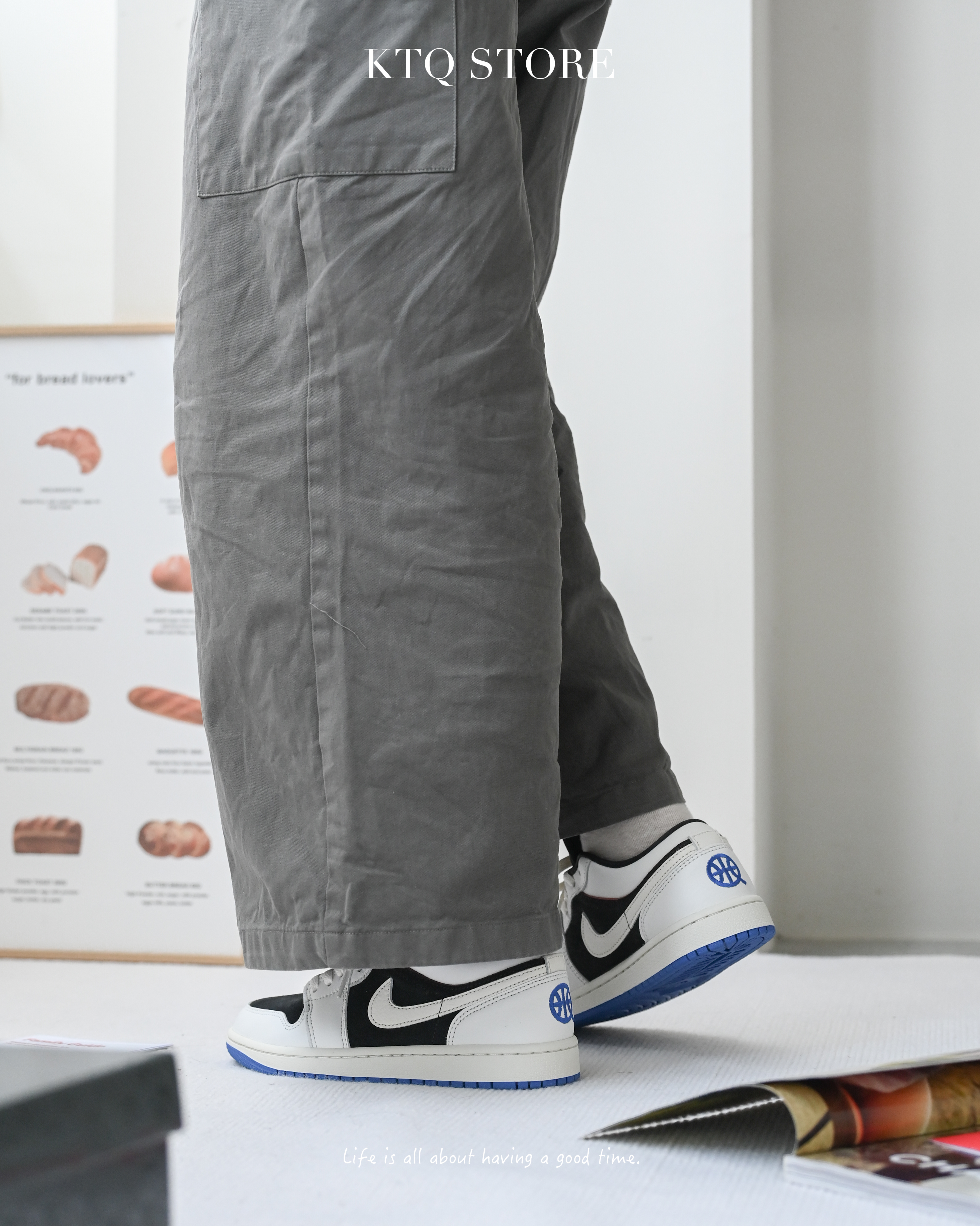 KTQ STORE ‧ Air Jordan 1 Low "Quai 54" 聯名款Quai 54 聯賽米藍棕男鞋 HQ0764-001