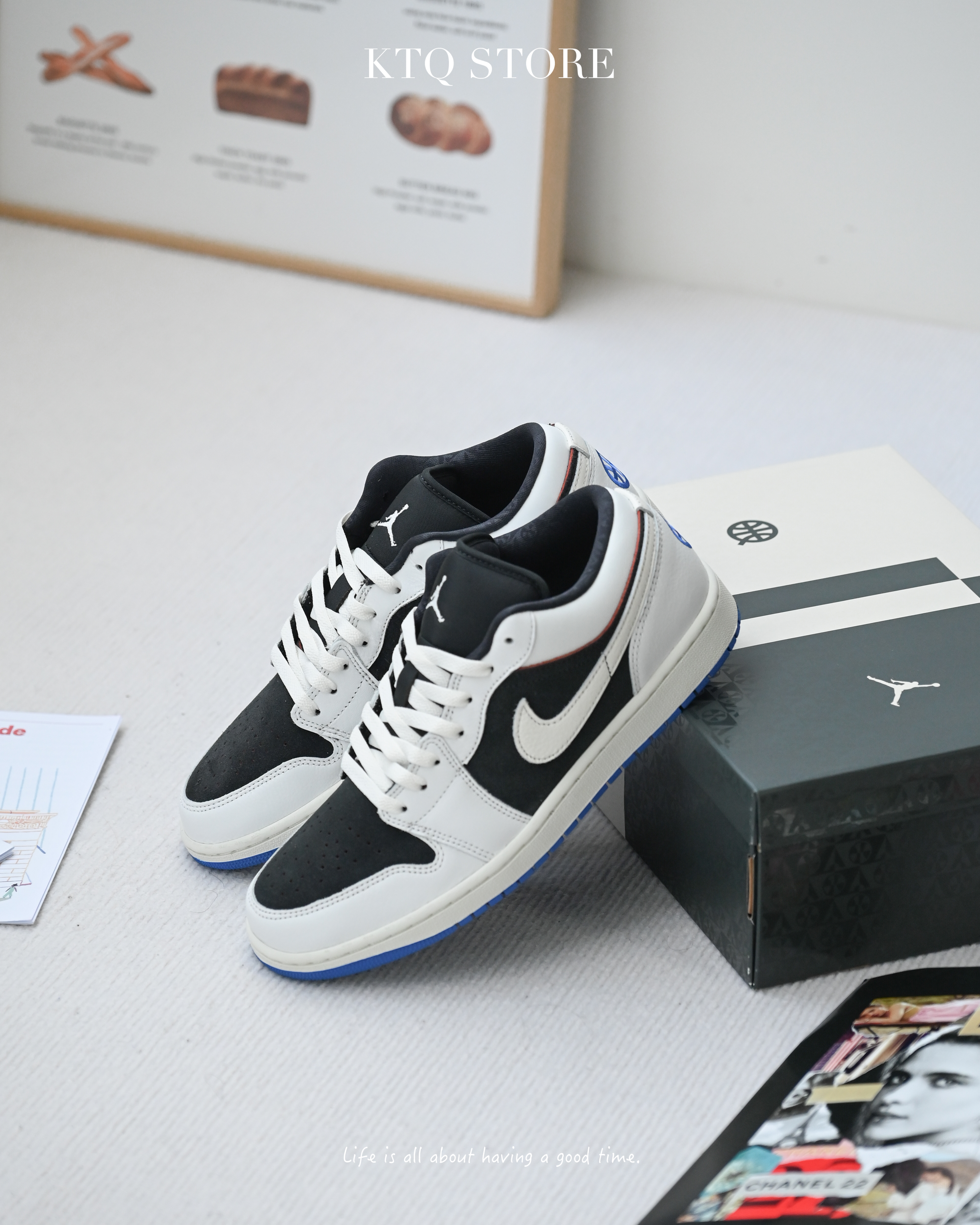 KTQ STORE ‧ Air Jordan 1 Low "Quai 54" 聯名款Quai 54 聯賽米藍棕男鞋 HQ0764-001