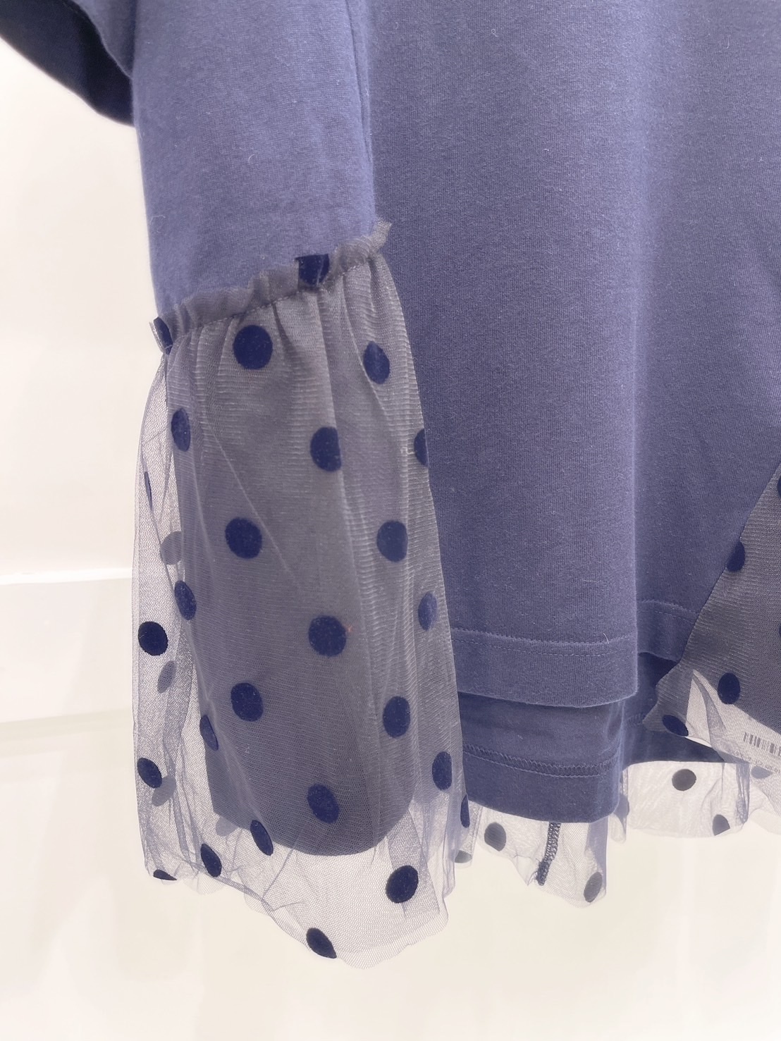 細紗水玉下擺雙素材