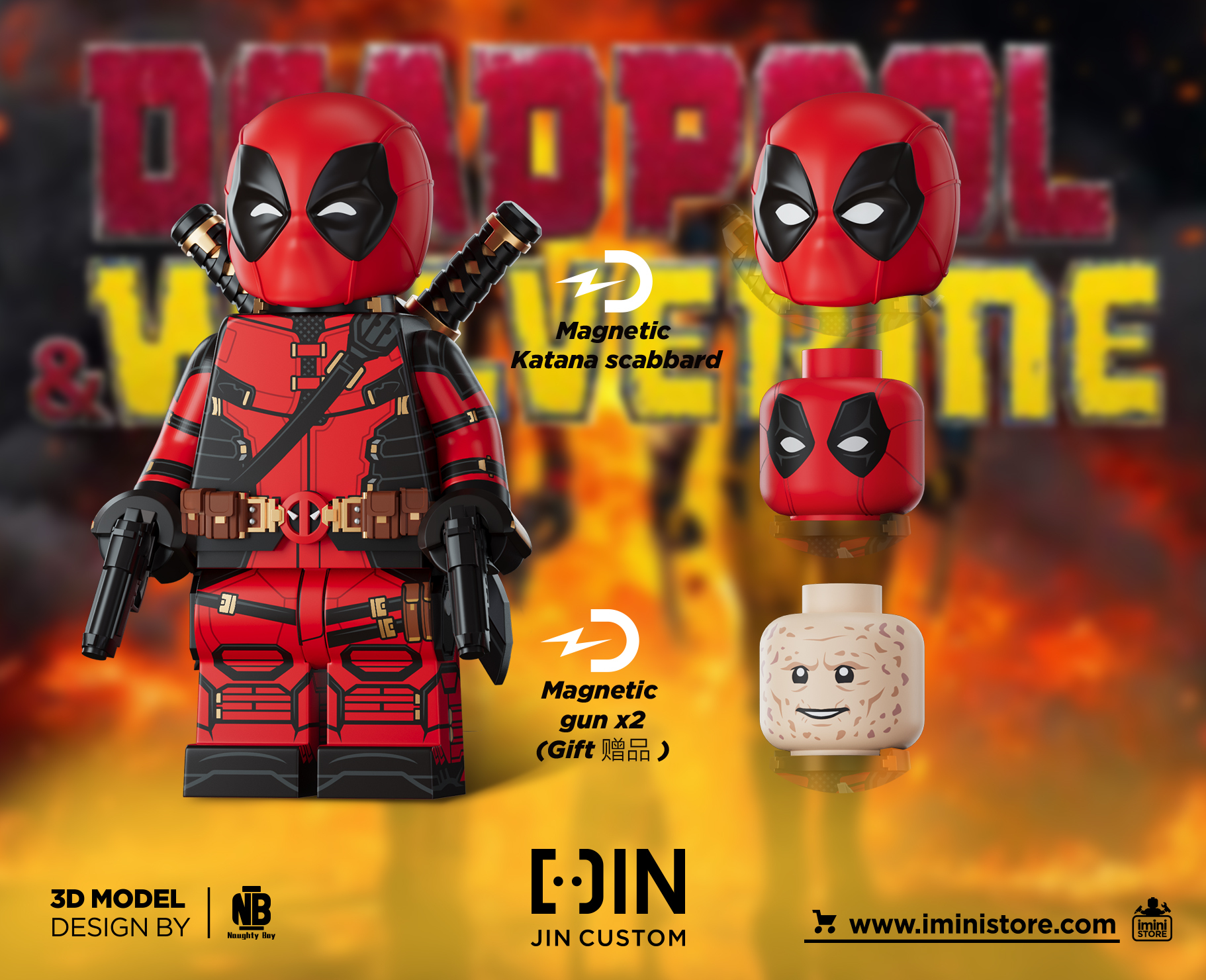 [JIN Custom] [In Stock] Deadpool 3 [PADprinted]