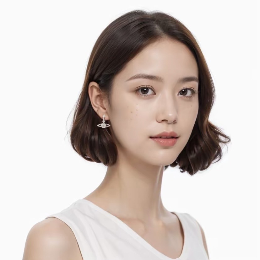 <限時開團🌙> VIVIENNE WESTWOOD 西太后mini bas relief drop  星球浮雕吊墜 黃銅 耳環 銀色