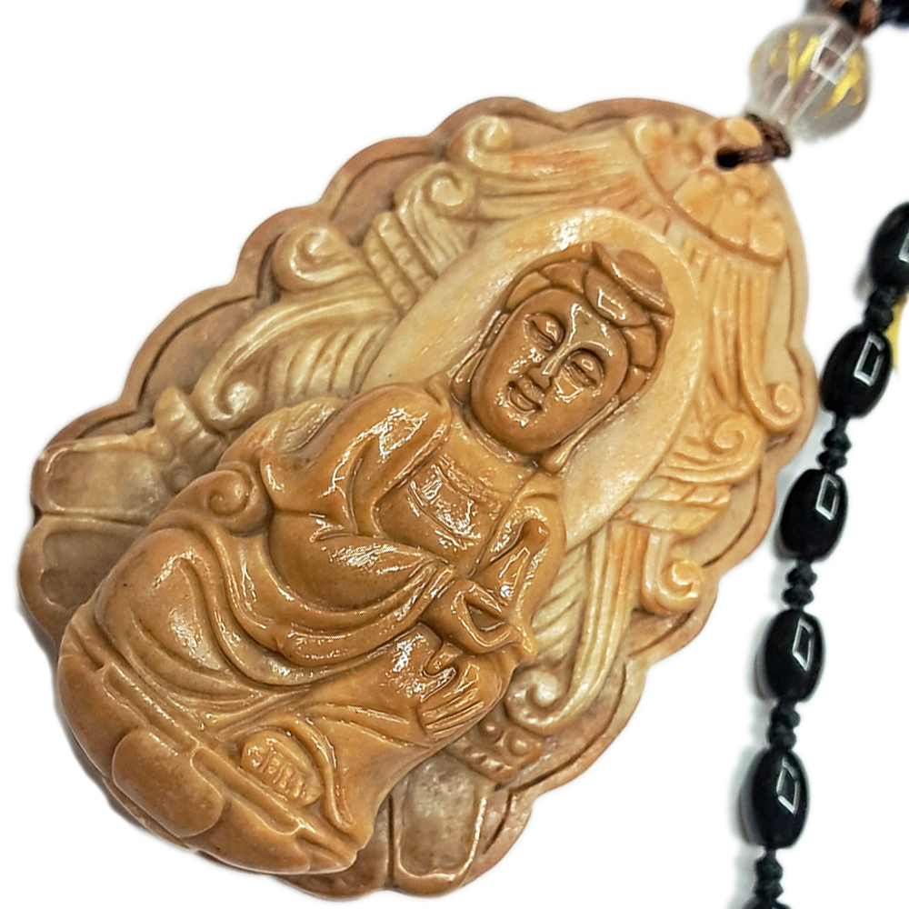 寶蓋觀音{龍宮舍利}黑玉髓項鍊【十方】148930