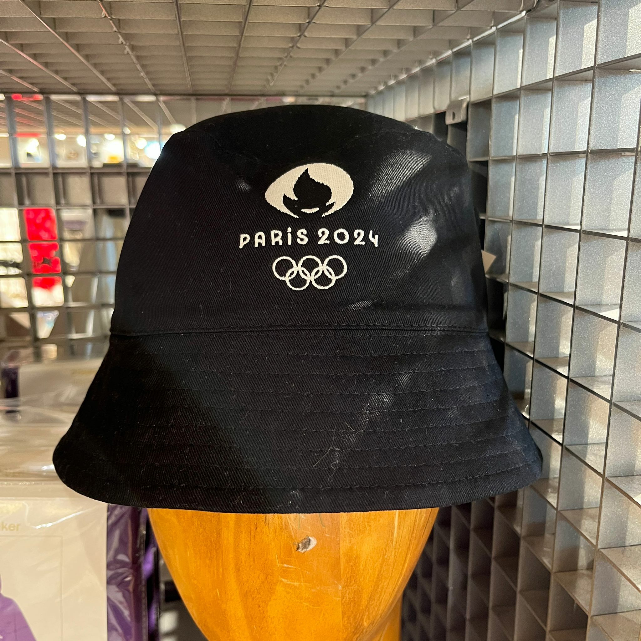 1EU0704-080 OLYMPICS Paris 2024 Olympic Games Fisherman's Hat Black #ACJOPARBO001 (P-EU-E)
