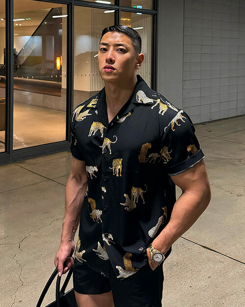 Panther豹紋短袖襯衫