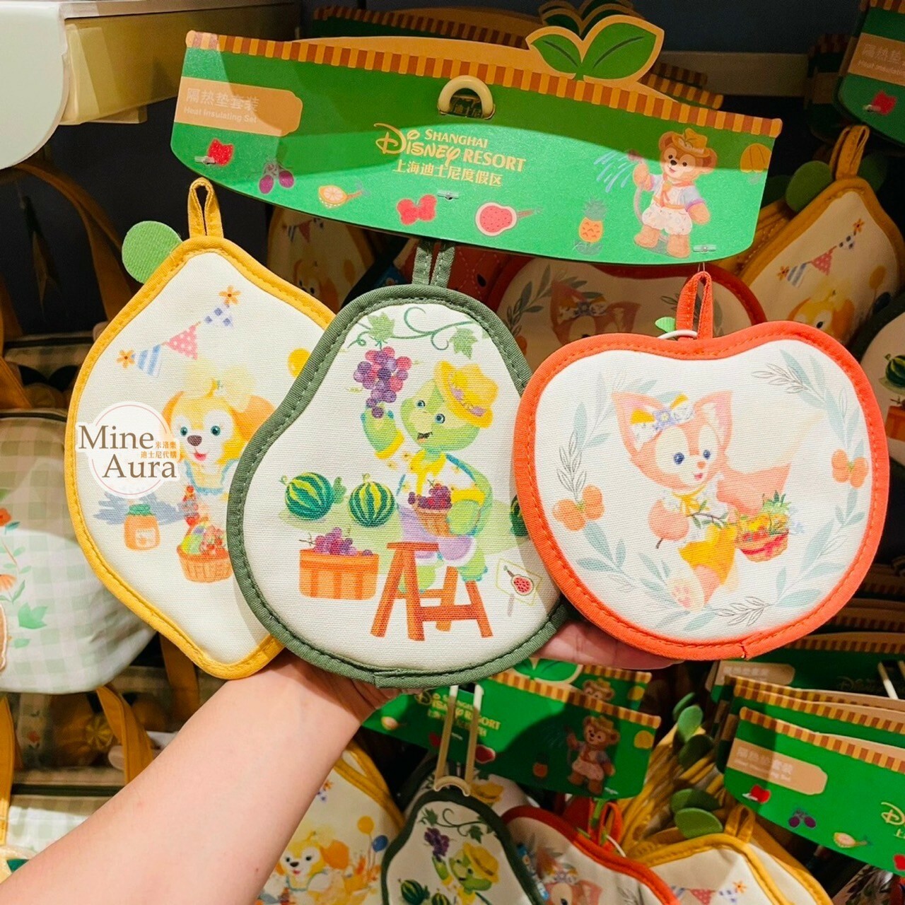 (限時特價) 2024 夏日 達菲 Duffy 與好友們 圖案 造型 隔熱墊 3入組 -上海迪士尼樂園