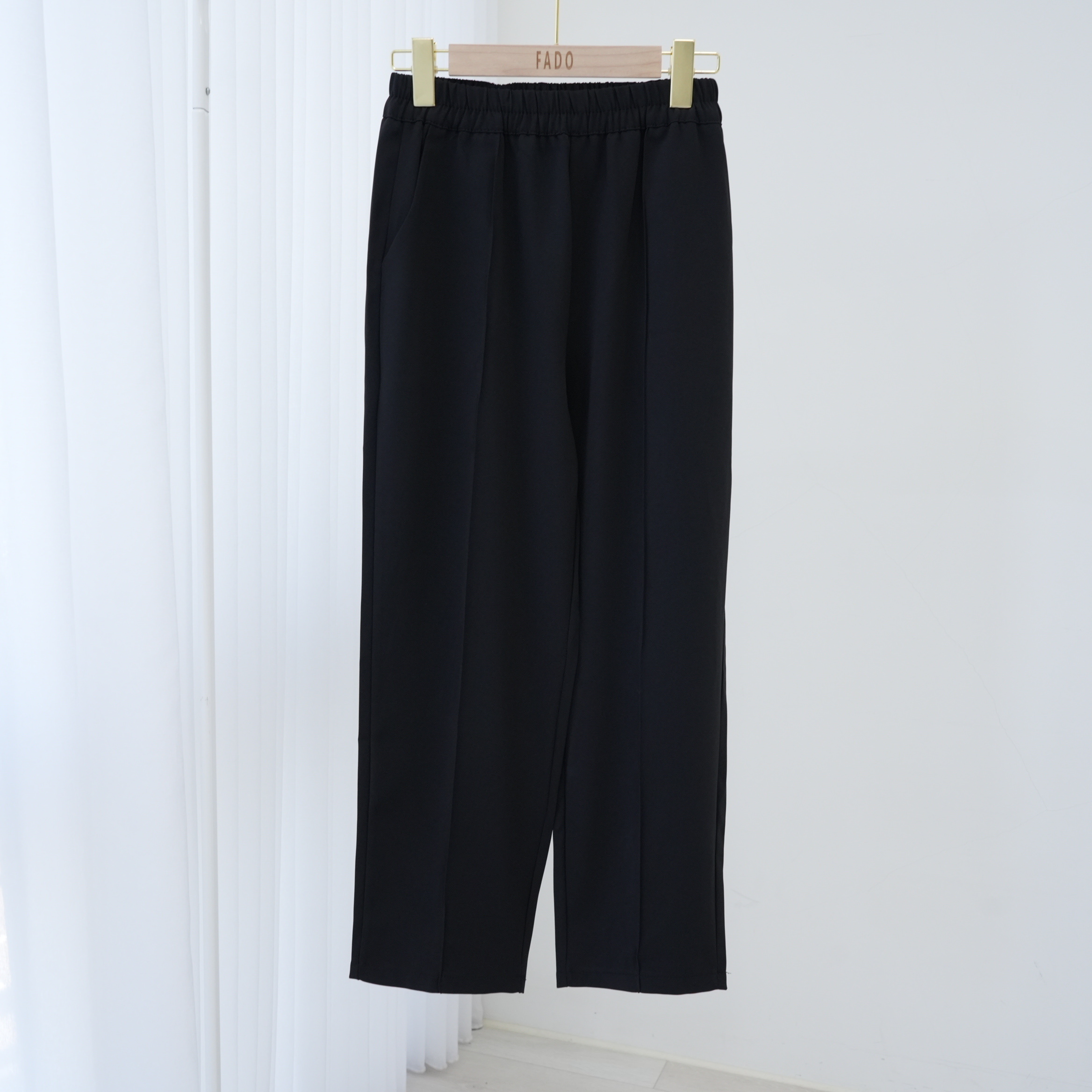 法朵Fado shop｜褶線鬆緊西裝褲 273C062 黑 / 深灰