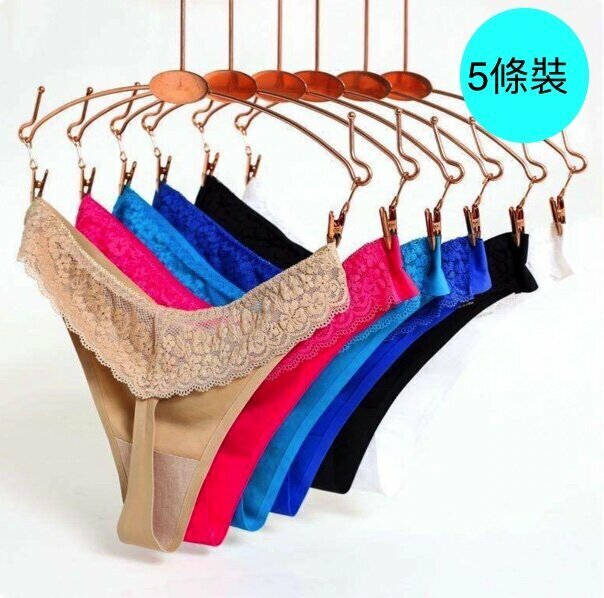 [5 packs] mid-rise ice silk lace panties (S-L size) [random color, contact customer service to confirm the shipping size after placing an order]