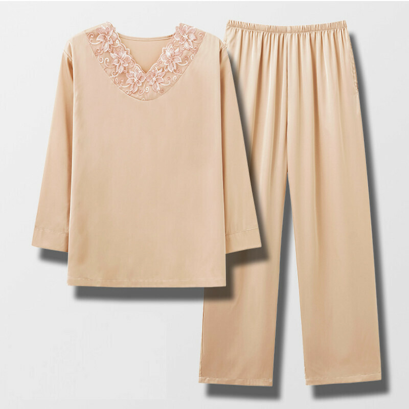 Medium Sleeve Pajama Set [M-4XL NXF-3001] [Contact Customer Service to Confirm Shipping Size After Placing Order]