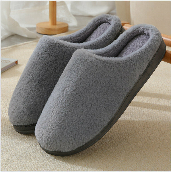Warm cotton slippers for couples at home (size 36-45, color 4 colors optional, please confirm with customer service after placing an order)