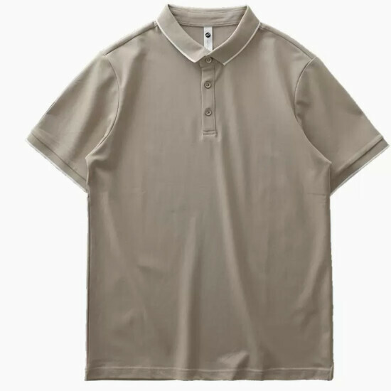 Loose casual collared short sleeve T-shirt (M-3XL apricot) (contact customer service to confirm shipping size after placing an order)