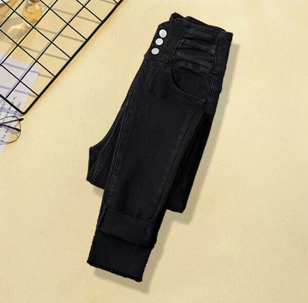 熱賣緊腳牛仔褲#單件#單件(黑色)【M-4XL碼】【下單後聯系客服確認尺碼】】