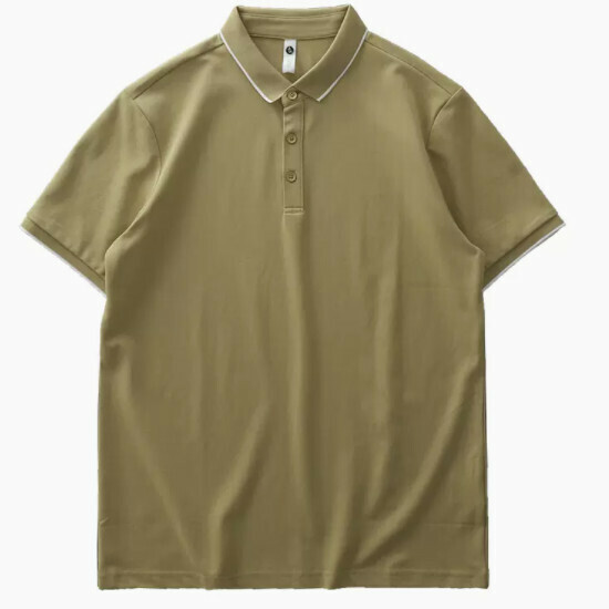 Loose casual collared short sleeve T-shirt (M-3XL earthy yellow) (contact customer service to confirm shipping size after placing an order)