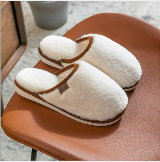 Warm plush couple cotton slippers (size 36-45 color 4 colors optional, please confirm with customer service after placing an order)