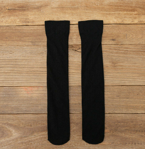 【3 pairs】Thin velvet leg-slimming compression socks mid-leg (black)