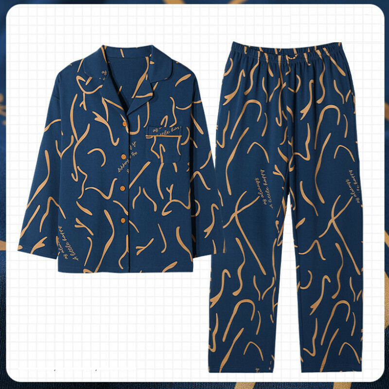 Long Sleeve Pajama Set [M-XXL DF-9822] [Contact Customer Service to Confirm Shipping Size After Placing Order]
