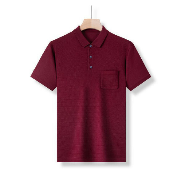 Pocket version of the short-sleeved T-shirt [2201 red real pocket] size [165/M-190/4XL] [contact customer service to confirm the shipping size after placing an order]