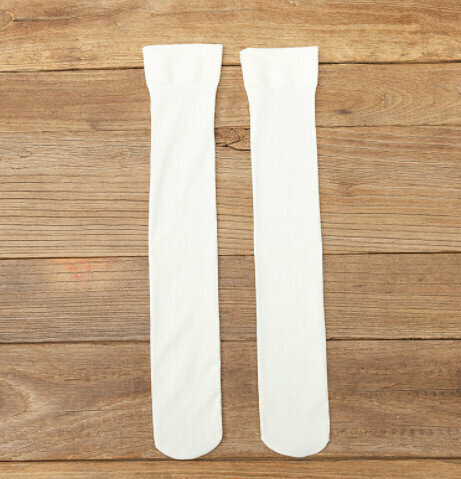 【3 pairs】Thin velvet leg-slimming compression socks (white)