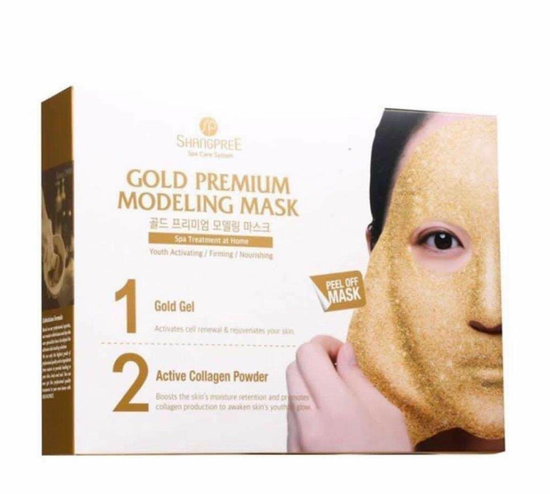韓國SHANGPREE GOLD PREMIUM香蒲麗黃金水光面膜50g  Y536
