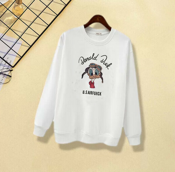 Cartoon crewneck shirt#Single piece (white) [M-4XL size] [Contact customer service to confirm size after placing an order]]