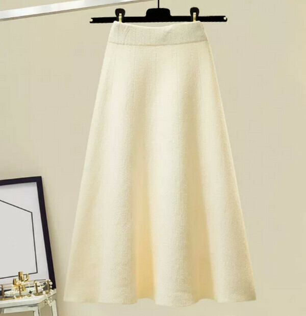 Knitted skirt#Single piece (apricot)【M-4XL size】【Contact customer service to confirm size after placing an order】】