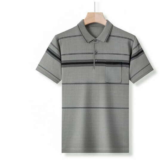 Pocket version short-sleeved T-shirt [2202 gray real pocket] size [165/M-190/4XL] [contact customer service to confirm the shipping size after placing an order]]