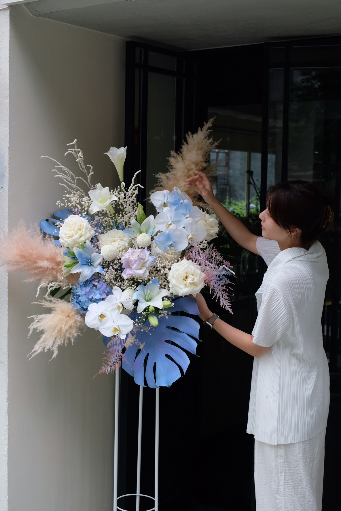 人魚公主｜鮮花高架花籃｜