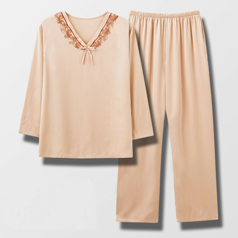 Mid-sleeved pajama set【M-4XL NXF-3006】【Contact customer service to confirm shipping size after placing an order】】