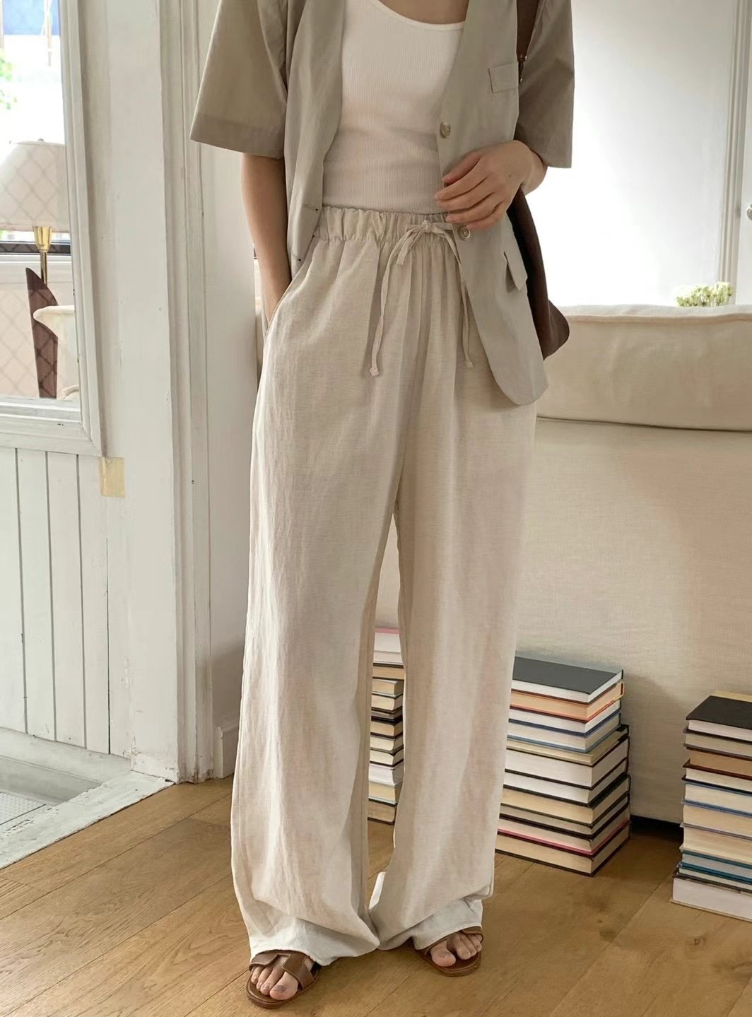 linen wide pants（現貨）