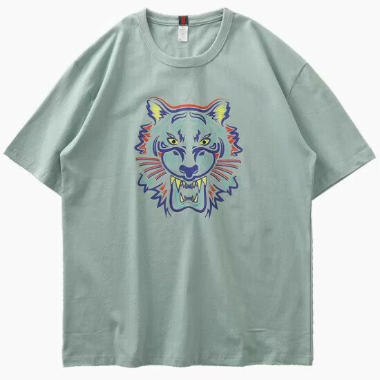 Loose casual short sleeve T-shirt (S-3XL light green) (contact customer service to confirm the shipping size after placing an order)