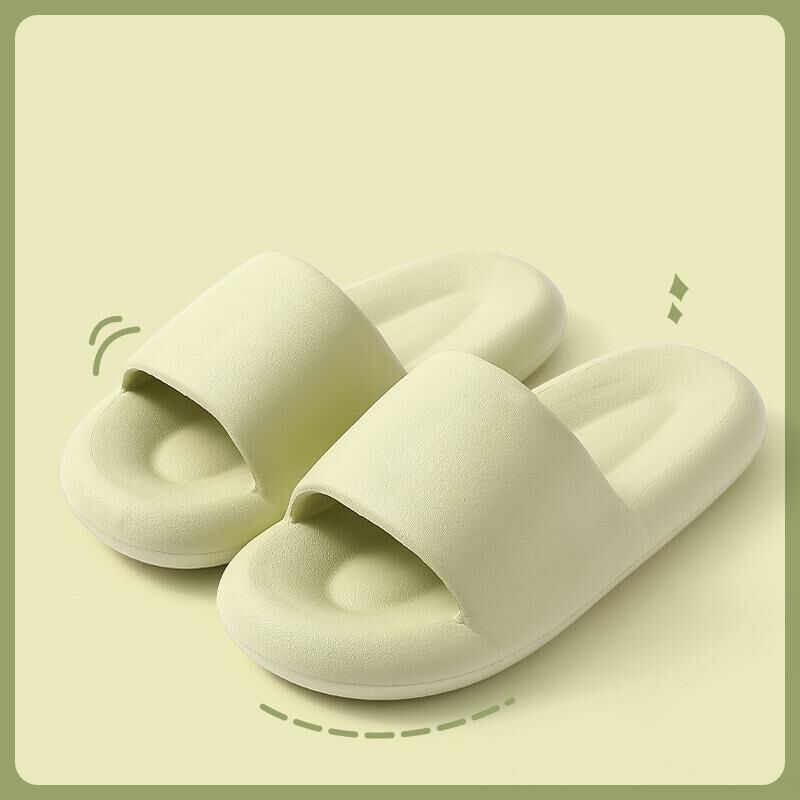 Home non-slip soft-soled slippers (36-41 size light green) [Please contact customer service to confirm the shipping size after placing an order]]