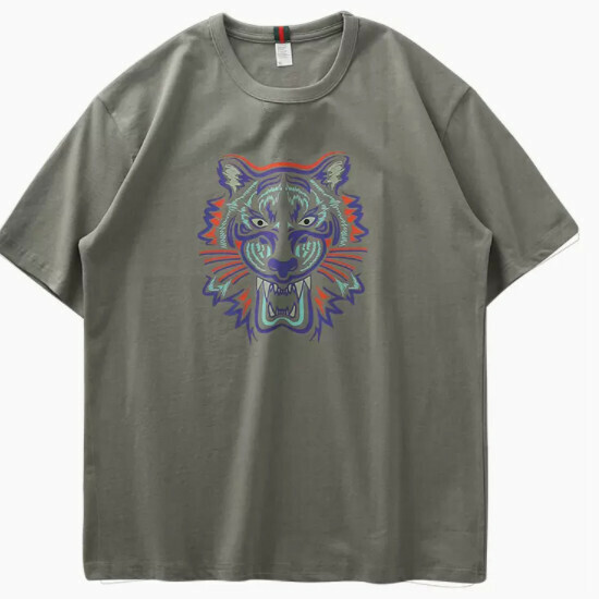 Loose casual short sleeve T-shirt (S-3XL brown) (contact customer service to confirm the shipping size after placing an order)