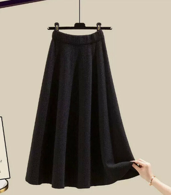 High-waisted skirt#Single piece (black) [M-4XL size] [Contact customer service to confirm size after placing an order]]