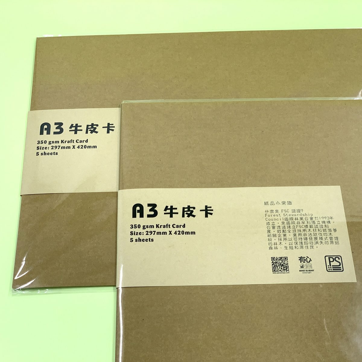 A3 350gsm 牛皮卡 (10張)