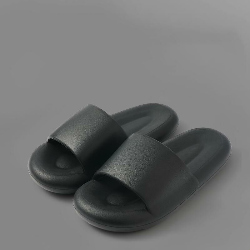 Home anti-slip soft-soled slippers (40-45 size black) [Please contact customer service to confirm the shipping size after placing an order]]