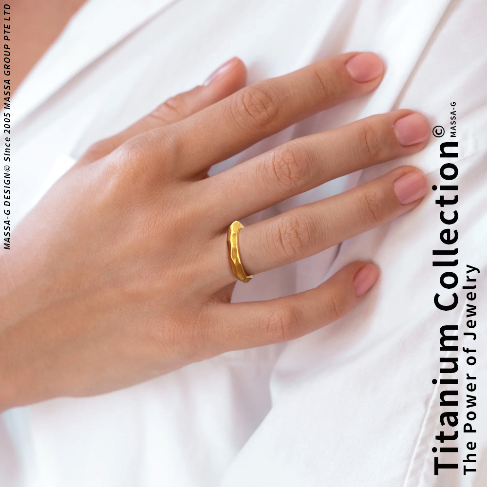 MASSA-G DECO系列 純鈦系列【純粹】鈦金女戒(金)