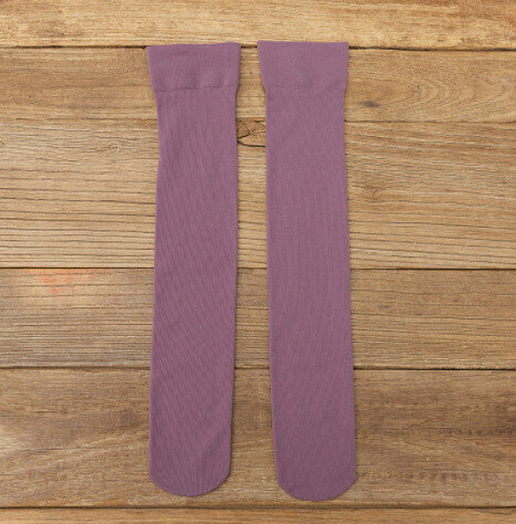 【3 pairs】Thin velvet leg-slimming compression socks (purple)