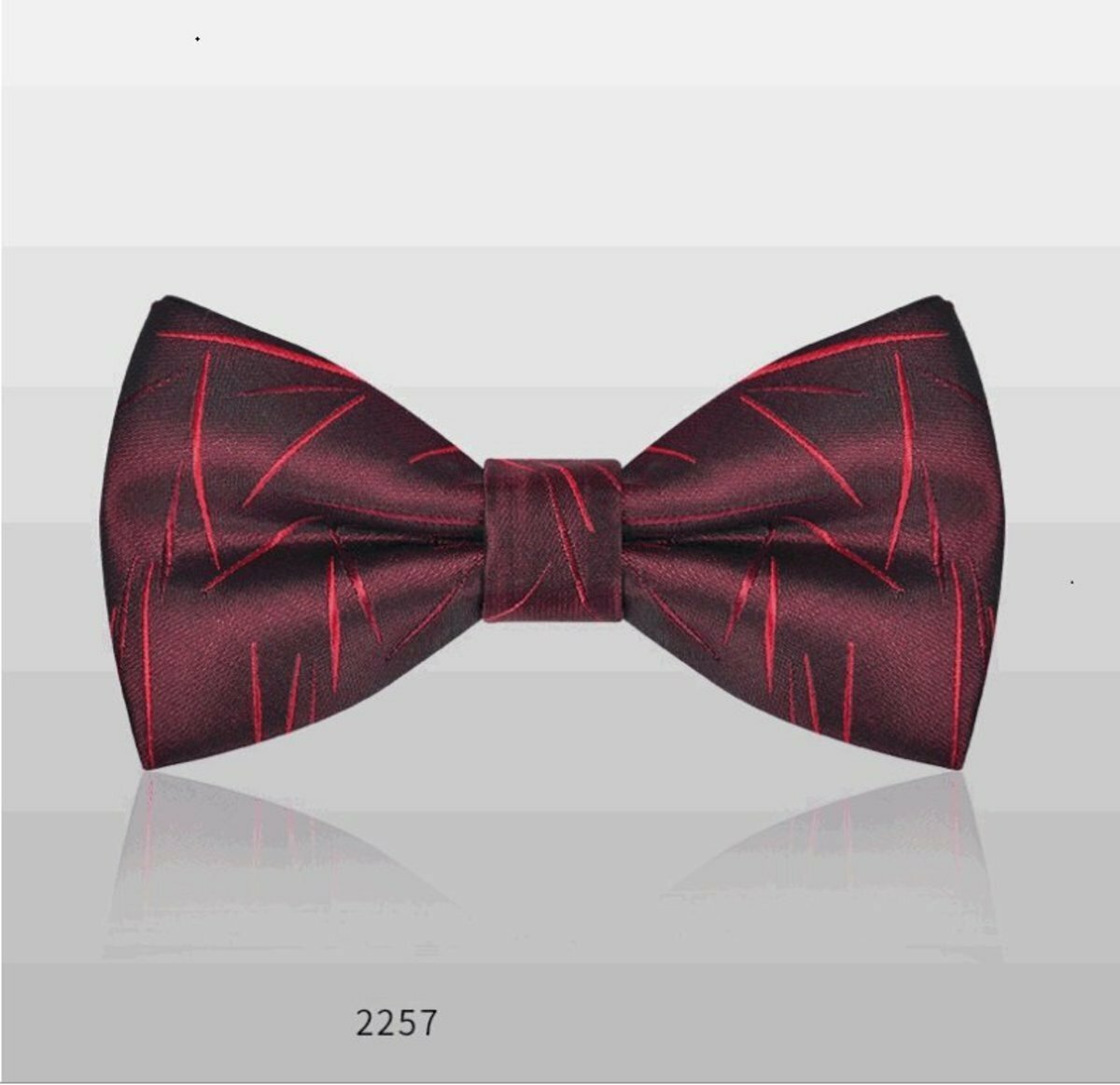 Men's Business Bow Tie(Burgundy Twill-2257)